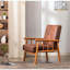 Chaise avec accoudoirs Mid-Century moderne avec structure en bois massif et revêtement en microfibre-1623574743