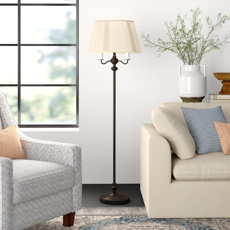Cloughmills 59'' Traditional Floor Lamp, Dark Bronze