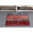 Small Red Wool Door Mat With Turkish Vintage Oushak Patchwork For Entry - Overdyed Natural Nomadic Anatolian Hand Tufted Design