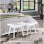 Banc en bois massif blanc avec plateau à lattes de 19 po - Une pièce de décoration polyvalente qui rehausse l'ambiance de votre maison
