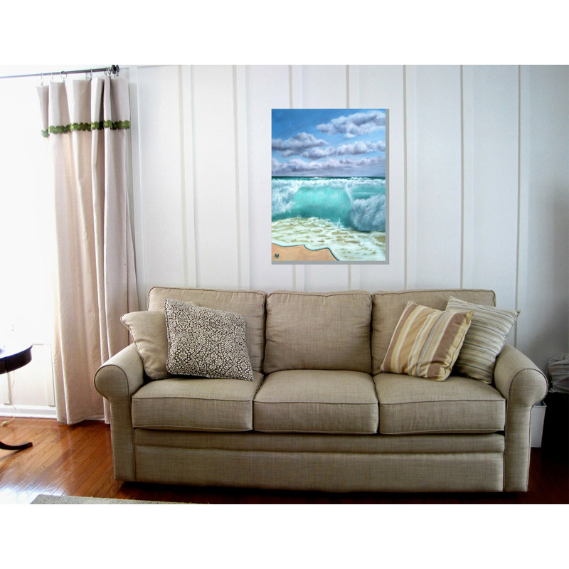 «Ocean Wave» par Amy Valiante - reproduction d'art, H 33 po x l 25 po x P 2 po, Toile tendue, Pas de tapis