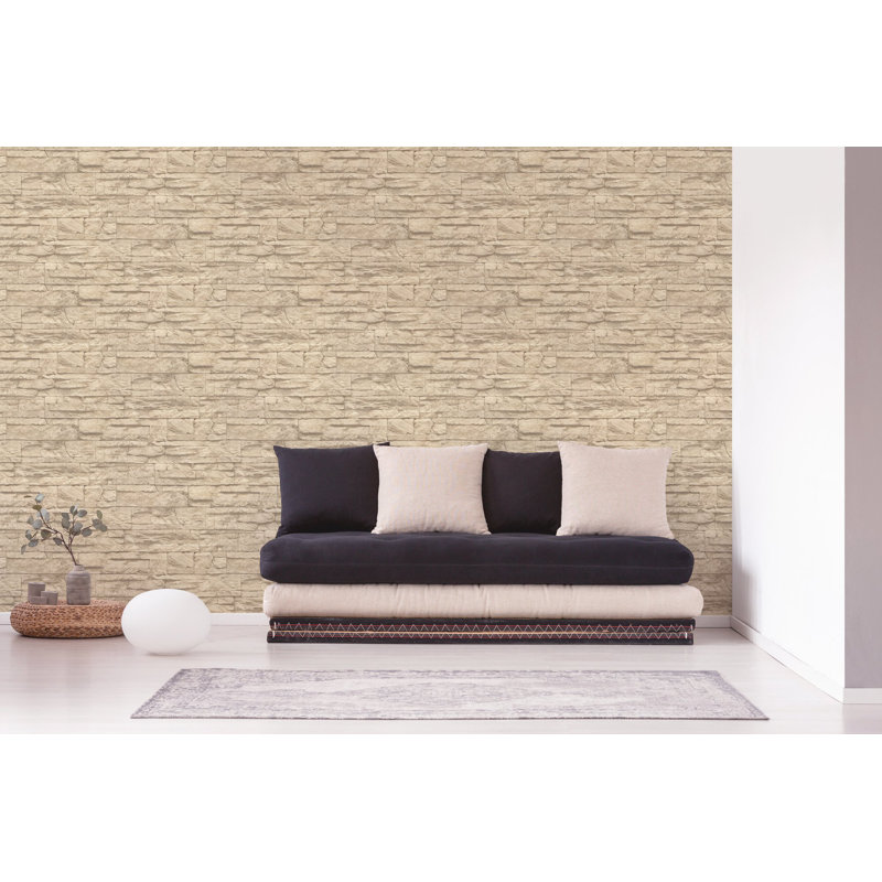 Rouleau de papier peint Bricks and More, Beige