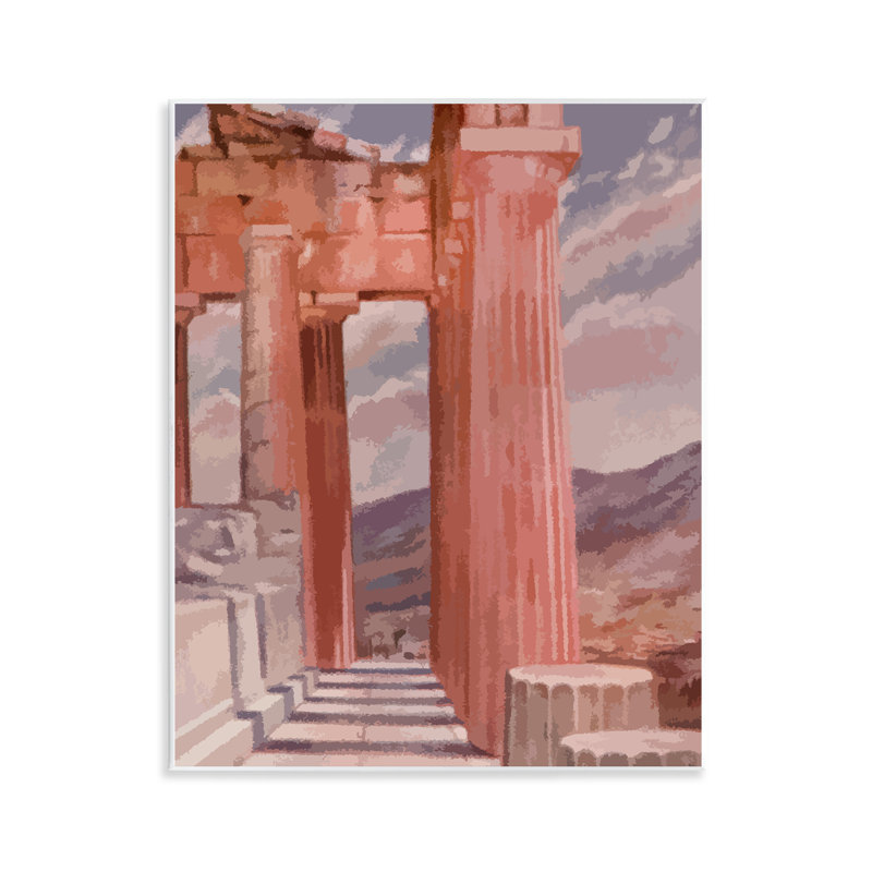 Art grec sur plaque, vue de l'architecture grecque par Daphne Polselli