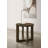 Wai Round Sculptural Wood End Table Brown-181870121