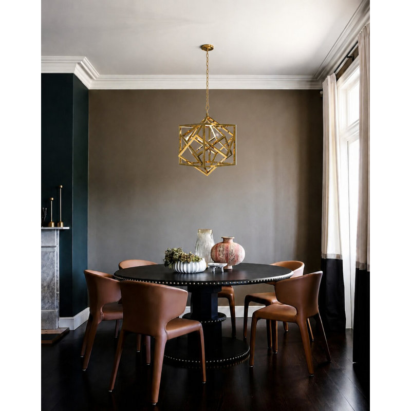 36-Light Gold LED Chandelier With White Acrylic Diffusers