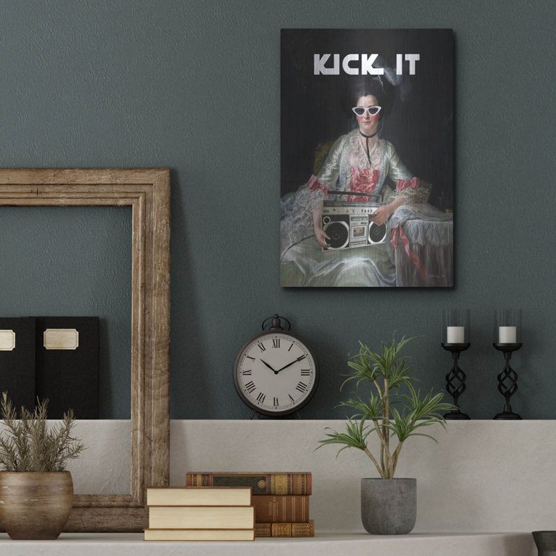  «Kick It» par Stellar Design Studio, art mural en métal, 24 po x 36 po, H 16 po x l 12 po