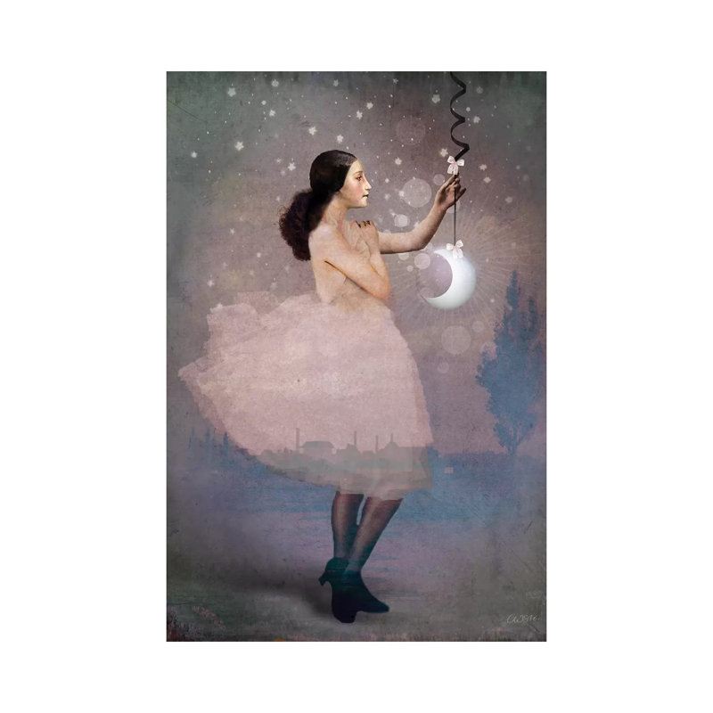 «Magic Ribbon» par Catrin Welz-Stein - impression d'art graphique, Pas de tapis, Toile tendue, H 26 po x l 18 po x 1,5 po