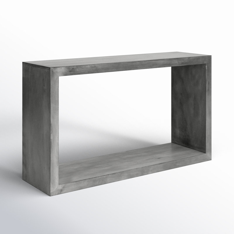 Alberry 52'' Solid Wood Console Table, Charcoal Gray