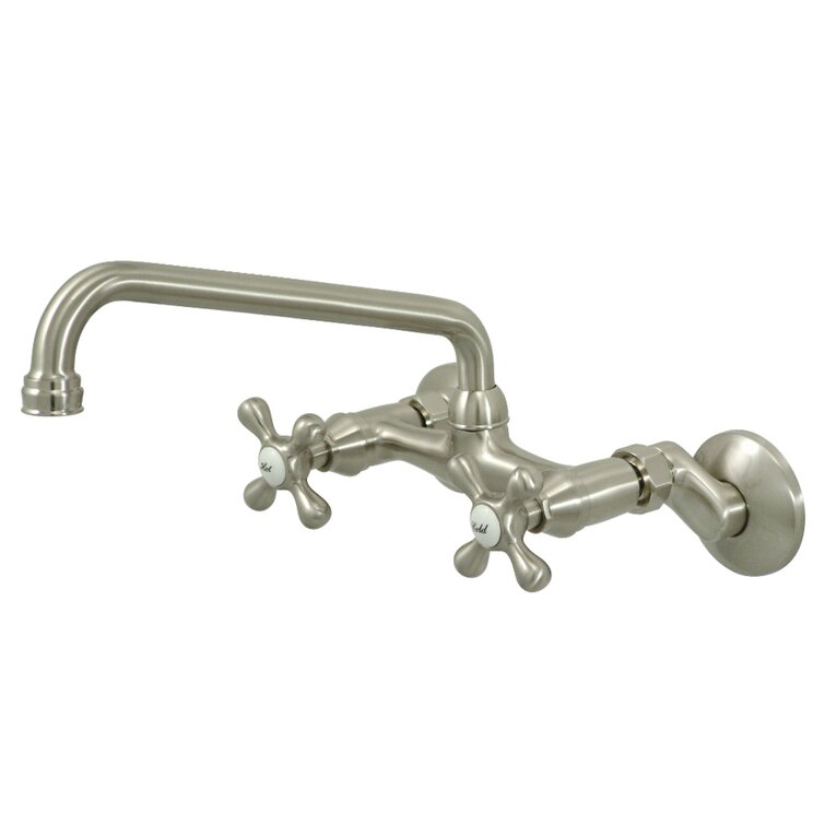 Kingston Brass Heritage Wall Mount Kitchen Faucet, in Polished