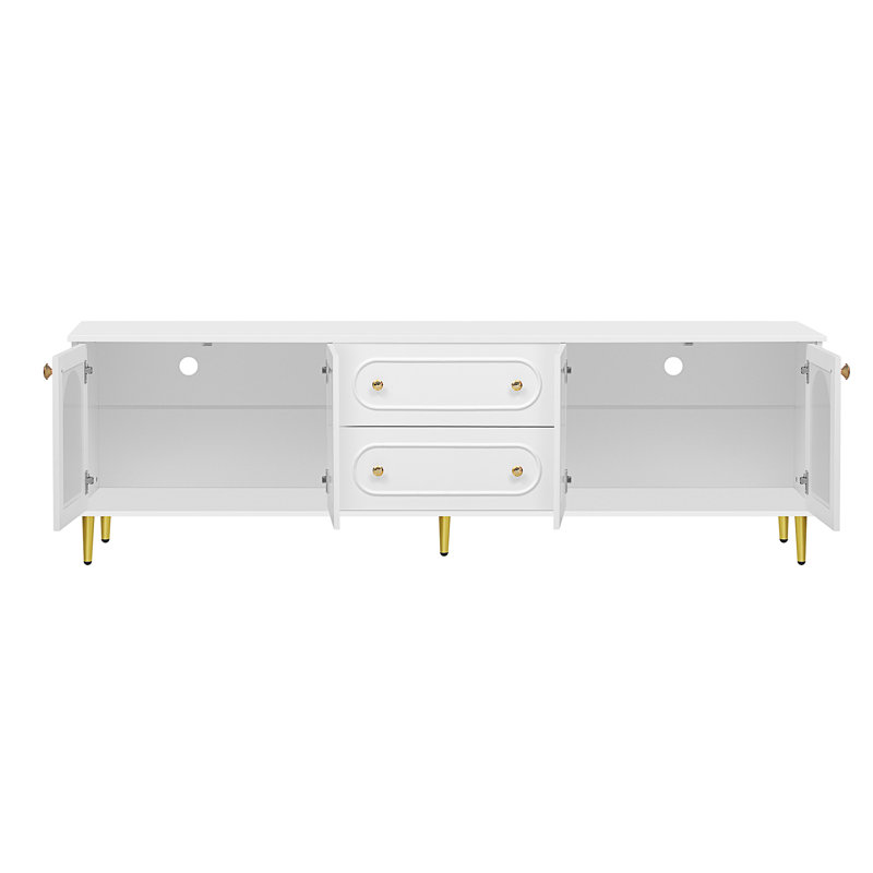 Meuble télé 78,7 po VIBE HAUS, Blanc