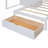 Bunk Bed Frame Storage-Focused Full Over Twin Solid Wood Clean White for Shared Small Bedrooms with Built-In Storage
