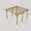 Randi 34m x 140m Wood Pergola-38360363-38402543