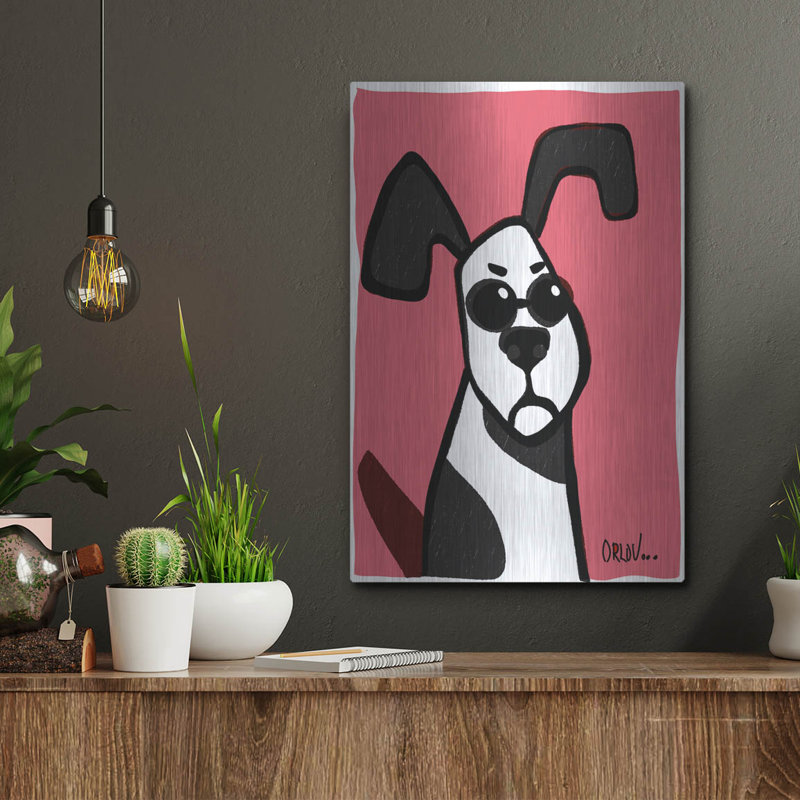 «Dog On Pink» par Irena Orlov, H 16 po x l 12 po