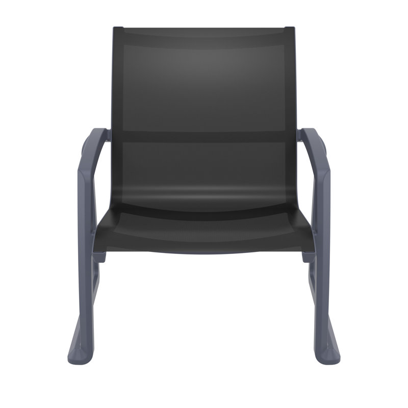 Farrah Outdoor Lounge Chair, Dark Gray