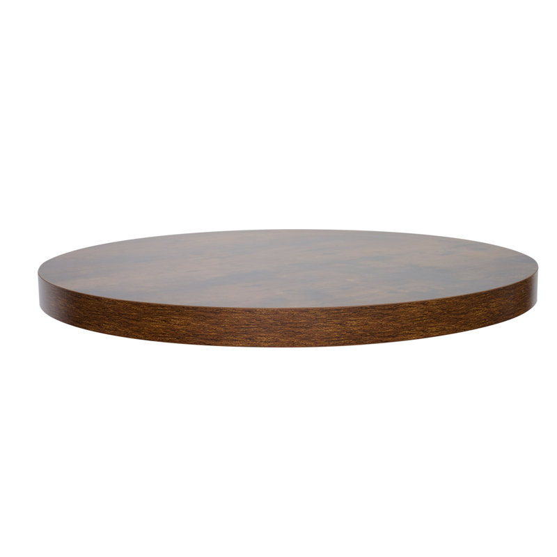 Vintage Walnut Round Melamine Table Top, 36'' Diameter
