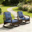 Ensemble bistro, ensemble de mobilier de balcon, ensemble de mobilier de patio en osier 3 pièces