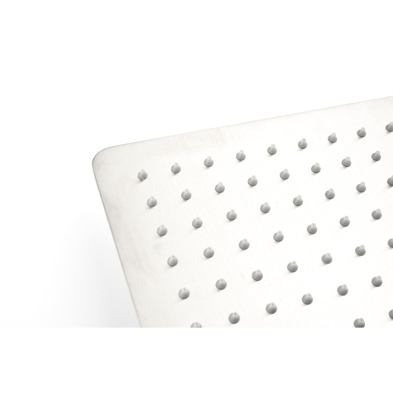 Douche de luxe pour salle de bain, pomme de pluie murale de 12 po avec construction en pouces, salle de bain, technologie améliorée de l'eau