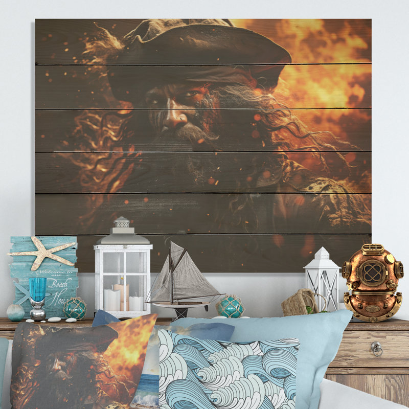 Vengeance «Pirates» - art sur bois de pin naturel, H 24 po x l 32 po