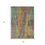 Tapis extérieur lavable abstrait orange et bleu sarcelle 3 pi x 5 pi
