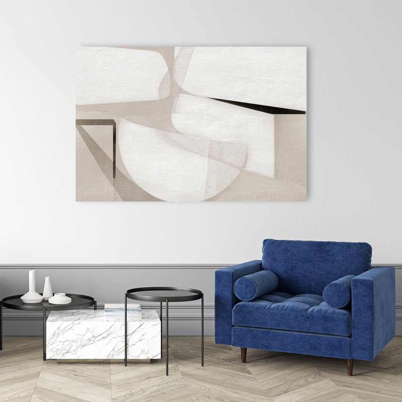 Art mural abstrait géométrique doux abstrait géométrique, 40" H x 60" W
