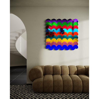 Rainbow Squiggle Mirrored Acrylic - Pop Art Wall Decor
