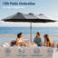 Parasol de marché rectangulaire avec base et table basse 14,5 pi x 8,5 pi-199193623