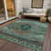 Machine Washable Indoor/Outdoor Xhevrie Teal Rug