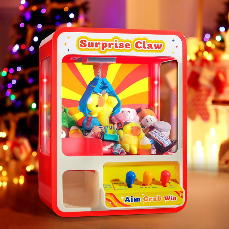 Claw Machine Arcade Toy with LED Light & Adjustable Sound