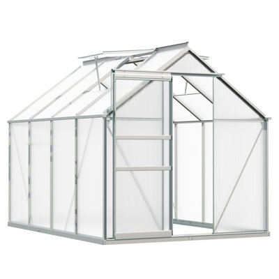 6'W X 4/6/8/10/12'D Heavy-duty Walk-in Hobby Greenhouse