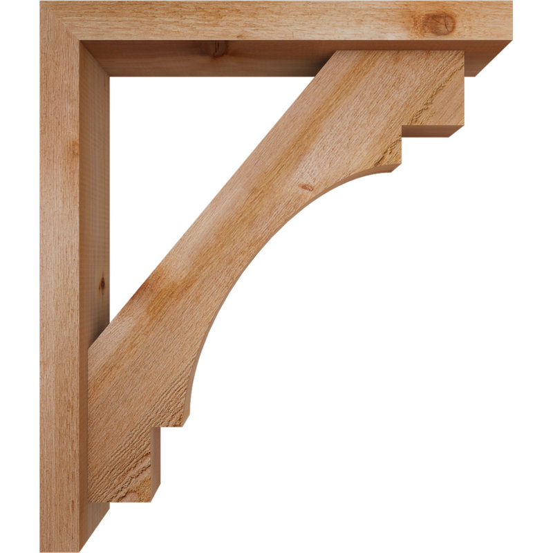Merced Block Offset Brace Bracket, 28 x 24, 4"W Western Red Cedar (Rough Sawn)