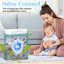 Petite poubelle de salle de bain avec couvercle automatique sans contact-115709128