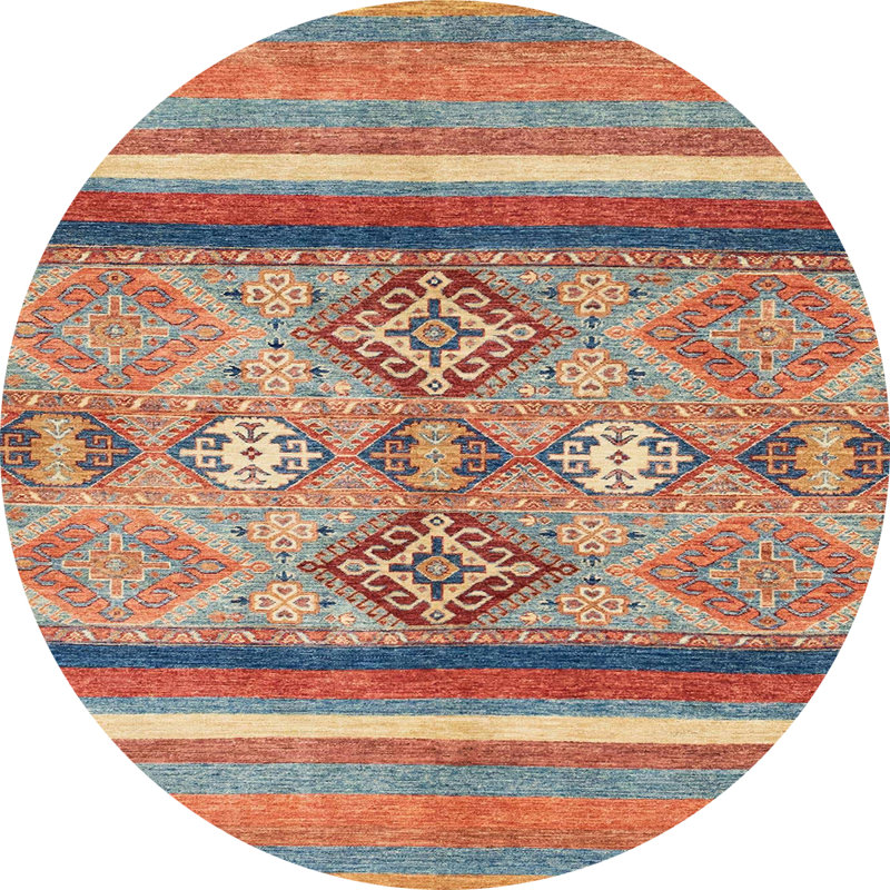 Abstract Indoor Rug, Round 7'