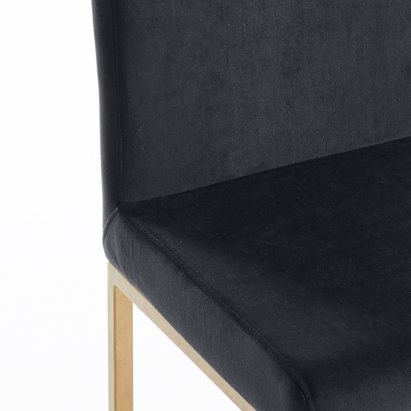 Tabouret de comptoir 26 po Abbeigh, Or vieilli, Noir