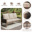 Wood Patio Sofa With Cushions-1842850022