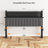 King Size Headboard, Adjustable Upholstered Headboard With 2 Tier Shelves And Pegboard With Charging Stations And LED Lights, Modern Bed Headboard With Storage Linen And Dark Gray-1072177775-1072177769