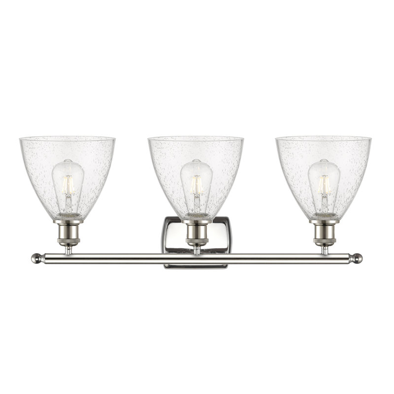 Éclairage pour meuble-lavabo 3 lumières Shauna, Incandescente, Nickel poli