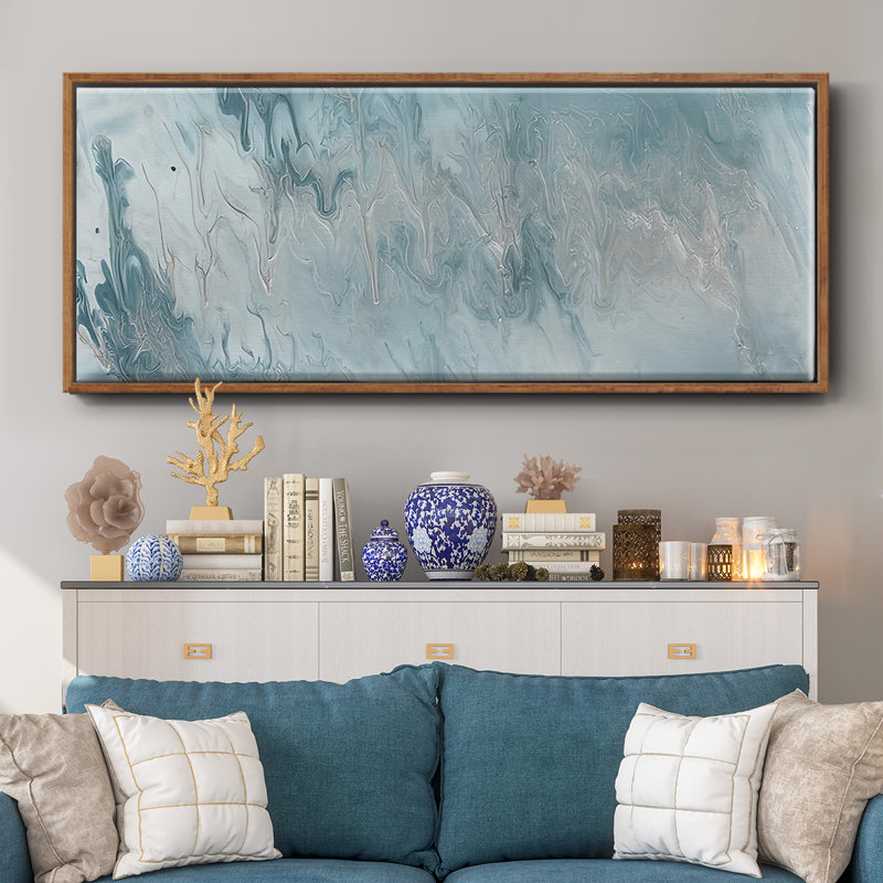 Cirrus II- Framed Canvas, 20" H x 50" W