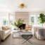 4-Light Modern Sputnik Branching Crystal Glass Leaf Flush Mount