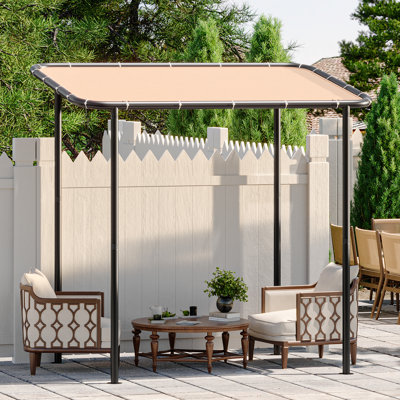 10 pi. L 8 pi. Pergola en métal avec auvent