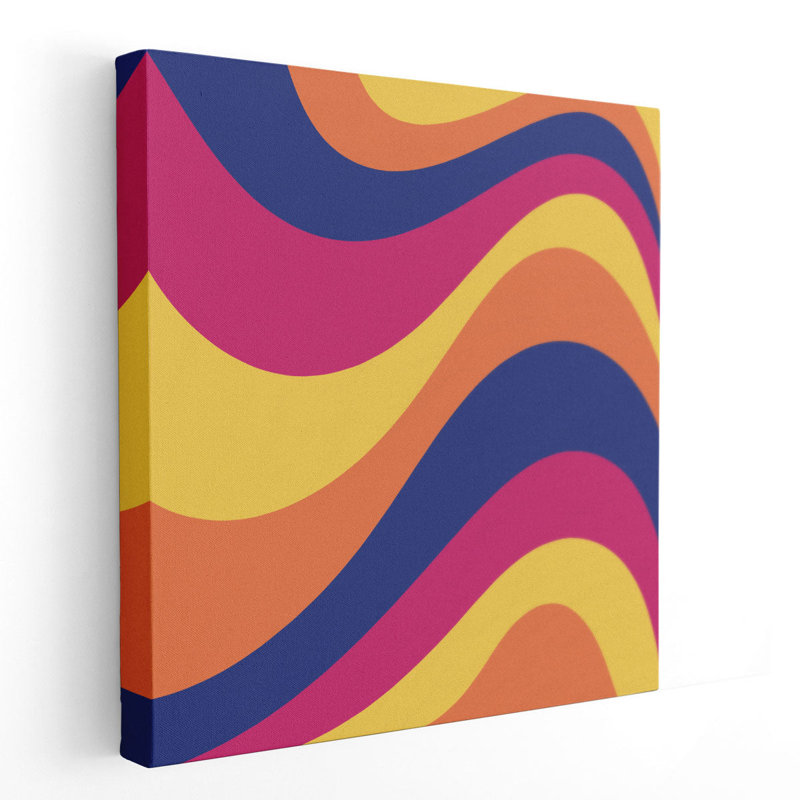 «Groovy Waves», reproduction d'art sur toile, H 12 po x l 12 po