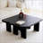 Modern Black Wooden Nesting Coffee Table Set