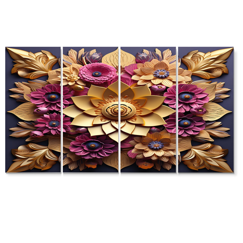 Ensemble 4 pièces Balen - lotus, H 32 po x l 64 po