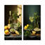 Citurs et vin blanc harmonie épicurienne - fruits, ensemble de 2 impressions sur toile-1566801127-1566801124