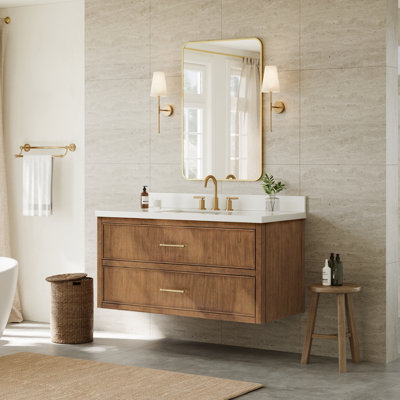Ensemble de meuble-lavabo mural simple 48 po Isola