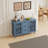 47.23" Farmhouse Sideboard Buffet Cabinet with 2 Carved Doors and 3 Drawers, Storage Cabinet with Adjustable Shelf for Dining Room, Living Room & Entryway-246712845