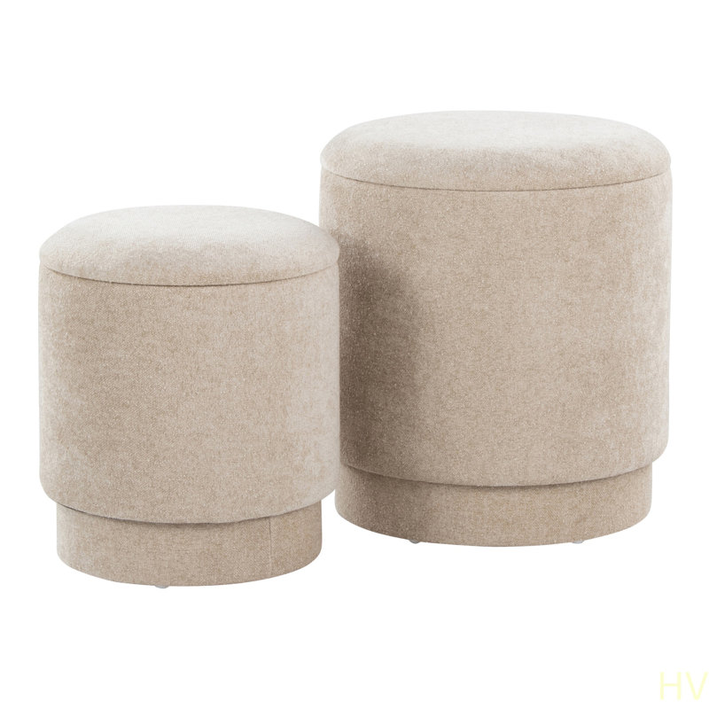 Ensemble de repose-pieds Marla, Beige