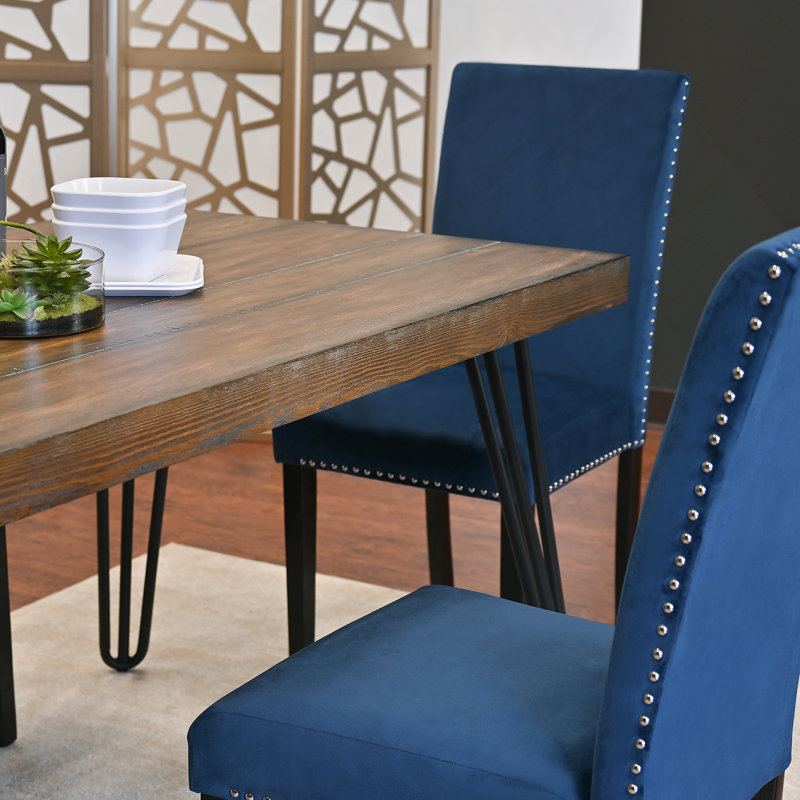 Ensemble de salle à manger 5 pièces Ashpin, table à manger en épingle à cheveux avec 4 chaises, 3 options de couleurs