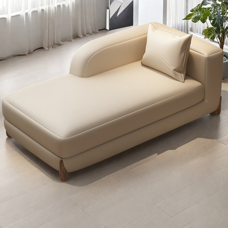 Fauteuil inclinable en similicuir de luxe léger, Orienté à droite, Beige