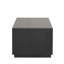 Table basse rectangulaire de style contemporain avec socle et tablette inférieure ouverte au fini noir