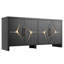 62.7'' W Craft Sideboard Buffet With 4 Doors & Adjustable Shelves & LED Light-1248734252